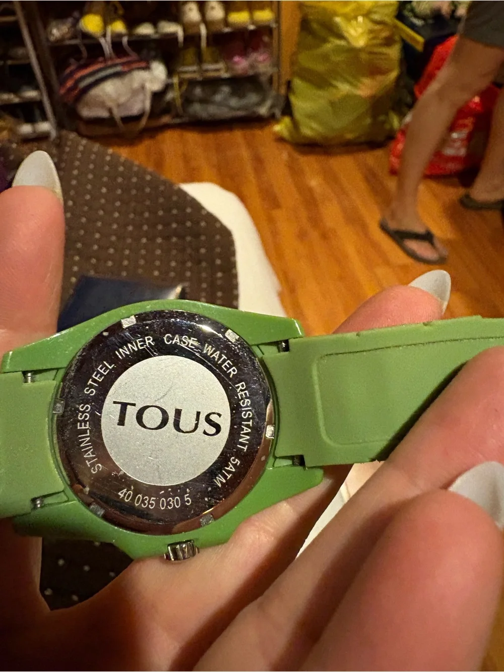 Tous Green Silicone Strap Watch - Green Dial